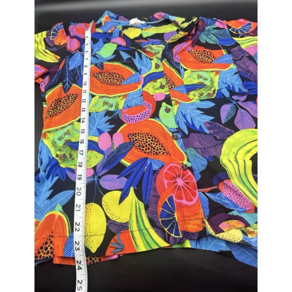 Anthropologie Orane Sigal Bonanza Surf Buttondown Top M Colorful Maximalist - Picture 10 of 10